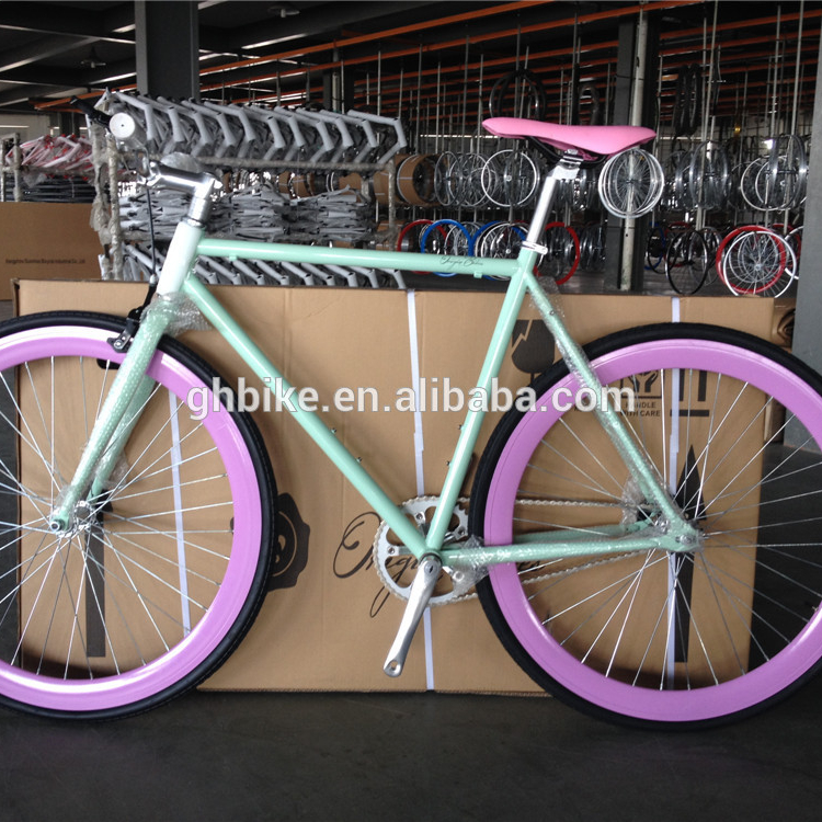 Односкоростной велосипед Fixie Hi-Ten стальной черный 700c фиксированный Шестеренчатый велосипед