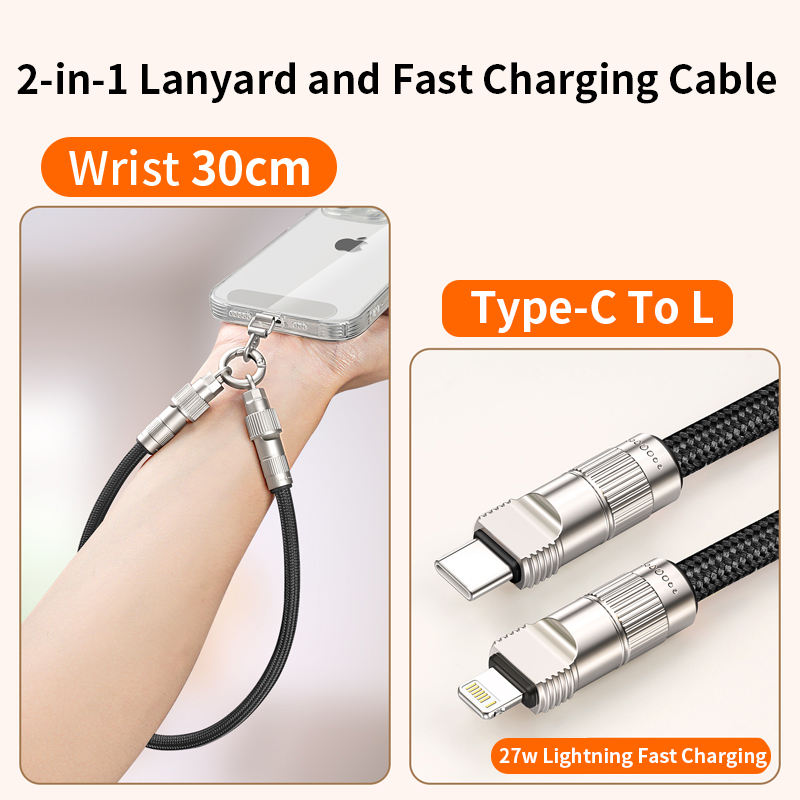 Type-C To L-Wristlet-Black