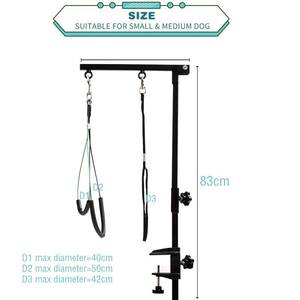 Tables <span class=keywords><strong>de</strong></span> toilettage réglables en acier inoxydable avec boucle <span class=keywords><strong>de</strong></span> retenue pour chien - Product Image 4
