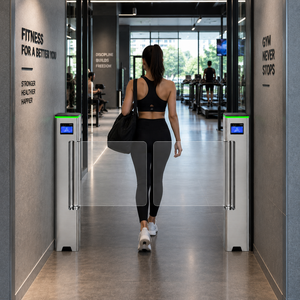 Barrière pivotante automatique de contrôle d'accès avec lecteur RFID anti-collision pour l'entrée sécurisée des centres de fitness et gymnastiques - Product Image 6