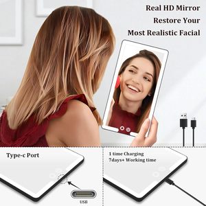 Espejo de Maquillaje LED Recargable Universal con Luz Regulable para Visera Trasera de Coche, Espejo Grande con Luces para Coche - Product Image 6