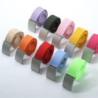Großhandel OEM ODM Unisex 18 Farben Baumwolle gewebte Leinwand Stoff Militär Taktische Taille Custom Gürtel mit Logo Metalls chnalle