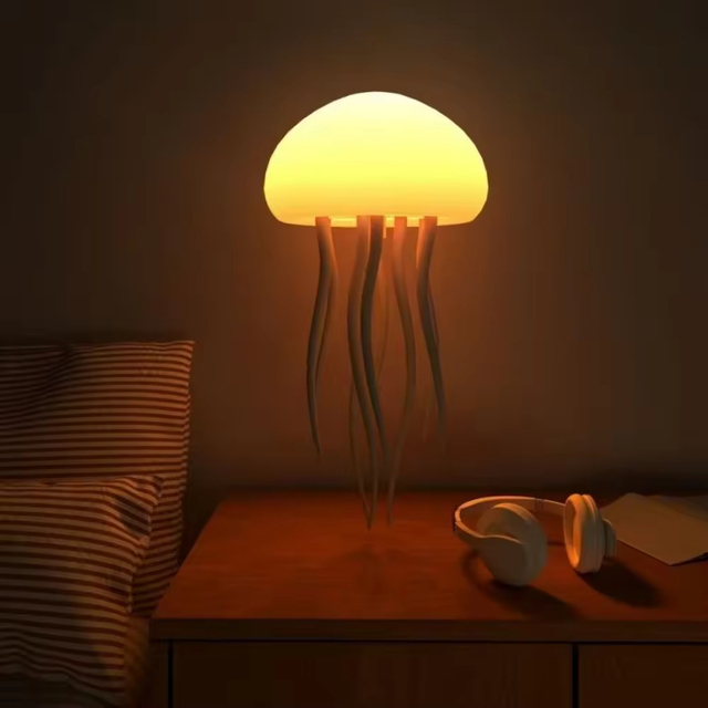 Automatic Dancing Jellyfish LED Lamp with Voice Control Colorful Night Light for Home Use Battery Included