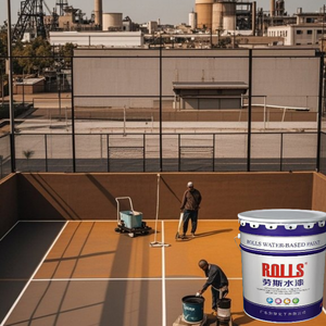 <span class=keywords><strong>Peinture</strong></span> de <span class=keywords><strong>sol</strong></span> <span class=keywords><strong>Peinture</strong></span> acrylique à base d'eau, <span class=keywords><strong>peinture</strong></span> de ciment d'étanchéité pour béton de haute qualité plus dure, résistante à l'usure pour les couts sportifs en plein air - Product Image 6