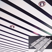 Système de plafond suspendu en aluminium ignifuge et imperméable personnalisable pour hôtels et centres commerciaux, installation facile, esthétique moderne
