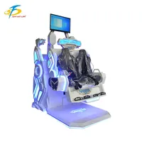 Simulateur de vol VR 9D Rotation à 360 degrés Montagnes russes pour parcs d'attractions intérieurs/extérieurs et centres commerciaux avec matériau PVC