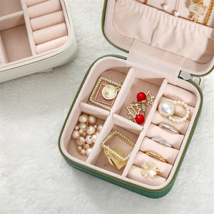 LG7204B Hot Sale in Stock Jewelry <strong>Box</strong> Travel Luxury Small Jewelry Storage Case PU Leather Elegant <strong>Earring</strong> Ring <strong>Holder</strong> <strong>Box</strong> - Product Image 4