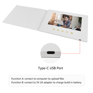En Stock Local États-Unis : Lot de 10 Cartes de Vœux Vidéo Numériques de 7 Pouces (Écran IPS, 4 Go) – Idéal pour Invitations, Livrets et Brochures Vidéo Cadeaux - Product Image 5