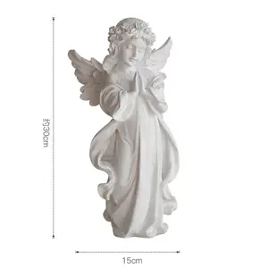 ヨーロッパの立っている姿勢樹脂レトロな翼天使ハンドホルダーローソク足パーティーレストランロマンチックな雰囲気の装飾