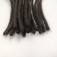 Stock natural black afro kinky natural human hair crochet virgin Indian locs dreadlock extensions 10 pollici