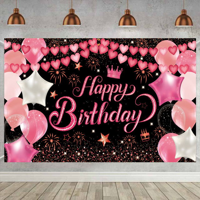 Birthday Background Cloth Party Banner Happy Birthday Birthday Banner Party Photo Curtain