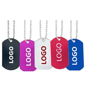 Sublimazione incisione Laser cerchio nero in acciaio inox macchina per incidere in bianco Qr Code collana personalizzato Pet nome del prodotto Id Tag