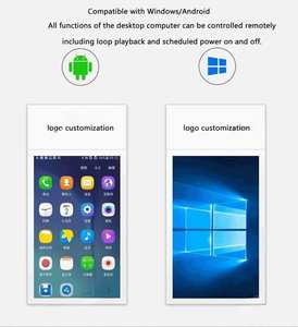Venta caliente interior 4K LCD de doble cara de alto brillo colgado señalización Digital Android/Windows OS WIFI Hotspot para pantallas de ventana - Product Image 4