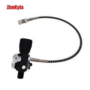 Valve de remplissage de réservoir d'air haute pression 5/8-18UNF 4500Psi en alliage d'aluminium noir, station de remplissage, tuyau PCP amélioré, personnalisable OEM - Product Image 2