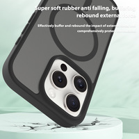 Coque de téléphone transparente HMJ 2026 en TPU PC avec support magnétique sans fil pour iPhone 17 16 15 Air Plus Pro Max