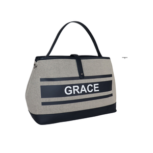 Bolsa de Mano de Lino para Mujer con Logotipo Personalizado, Bolsa de Yute Reutilizable para Regalo Promocional o Boda - Product Image 1