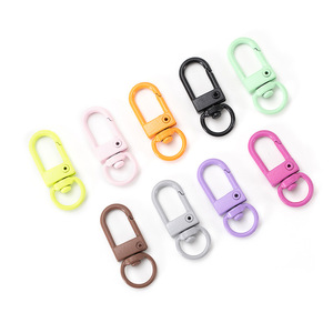 Llavero de aleación de zinc con hebilla de resorte y gancho giratorio de metal para manualidades de joyería, estilo de arte moderno - Product Image 4