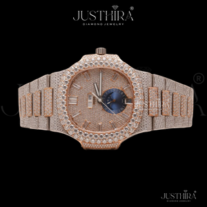 Indian Exporter Moissanite Diamond Quartz <b>Watch</b> <b>Waterproof</b> 3ATM Stainless Steel Luxury Wristwatch Available For Sale - Product Image 1