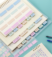 Etiqueta de página reutilizable para clasificación de archivos de cuaderno A5 B5 Etiquetas de aprendizaje de índice de color de hojas sueltas