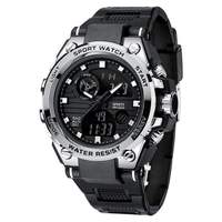 NYY Jam Tangan Pria Modis Jam Tangan Digital Analog Olahraga Jam Alarm Digital LCD Jam Tangan LED Lampu Malam Jam Tangan Tahan Air 3ATM