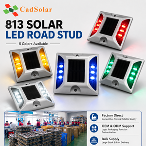 CadSolar 6 LED IP68 Lampada Solare Riflettente Bianca Impermeabile in Alluminio Pressofuso per Segnalazione Stradale - Product Image 5