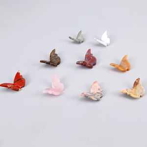 Bán buôn tinh thể tự nhiên <span class=keywords><strong>3D</strong></span> cánh bướm bức tượng chữa bệnh đá quý Tay Chạm Khắc Thủ công mỹ nghệ trang trí cho trang trí nội thất Quà Tặng - Product Image 2