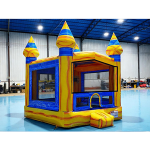 Château gonflable commercial bleu pour enfants, location de matériel de fête, centre d'équipements de jeux - Product Image 5