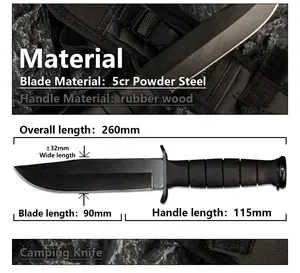Couteaux de camping à prix compétitif en vente couteau d'extérieur de survie en milieu sauvage couteau de camping
