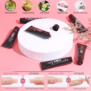 Gel de Uñas de Poligel Transparente Rosa de Alta Calidad, Larga Duración, No Tóxico, 15ml 30ml, Secado Rápido con Luz UV LED, Fabricante - Product Image 4