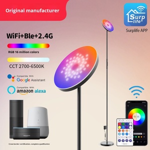 Modern Smart RGB Floor <b>Light</b> Ambiance Standing Corner Ceiling-To-Floor Lamp with <b>Remote</b> <b>Control</b> for Living Room Bedroom - Product Image 2