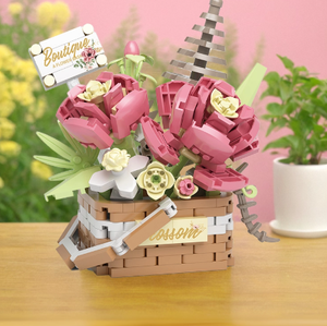 Kleine Deeltjes Plastic Bouwstenen Rozen Geassembleerd Diy Speelgoed Meisjes Serie Tanabata Valentijnsdag Geschenken Volwassen Versie 1:1 - Product Image 4