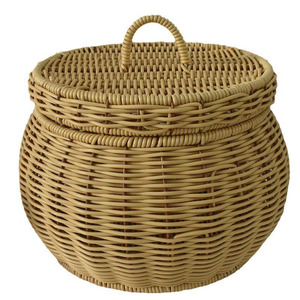 Cestino portaoggetti <span class=keywords><strong>moderno</strong></span> ed ecologico in plastica con coperchio per pane, frutta e snack - Uso domestico in cucina e soggiorno, ideale per il tavolino da caffè - Product Image 1