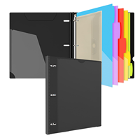 Carpeta de Archivos Personalizada con Logotipo, Telescópica, de PVC, para Documentos de Oficina, con Anillas de 1 Pulgada y Bolsillos Divisores