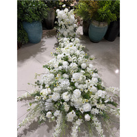 Guirlande de fleurs artificielles pivoine, hortensia et rose pour arche, chemin de table et décoration florale de mariage