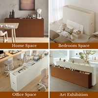 Présentoir à papier extensible Spazepaper, présentoir à papier accordéon long extensible avec rangement pour la maison, la chambre, le bureau, le magasin