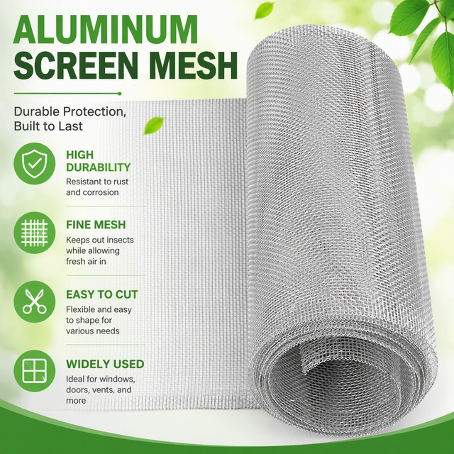 18x14 Mesh Modern Aluminum Alloy Screen Mesh Density Anti Dust Foldable Mosquito Net Fly Screen