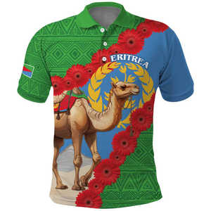 Eritrea hombres para Polo camisa para Año Nuevo personalizado Enkutatash Adey <span class=keywords><strong>Abeba</strong></span> flor arte impresión personalizada con logotipo precio bajo - Product Image 2