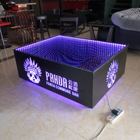 Muebles de Bar Modernos para Discotecas, KTV, Club Nocturno, Mesa Cubo LED, Muebles de Salón para Hookah, Juego de Sofás, Mesa Central