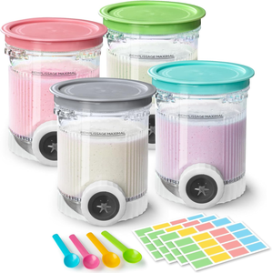 Paquete de 4 recipientes de almacenamiento reutilizables con fundas aislantes compatibles con la serie NC701 NC700, aptos <span class=keywords><strong>para</strong></span> <span class=keywords><strong>lavavajillas</strong></span> - Product Image 1