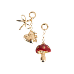Nouveau style de décorations pour sacs : Breloques pour sacs en forme de fruits (fraise, pomme, champignon) et porte-clés en forme de cœur pour sacs à main - Product Image 5