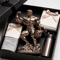 Statue de musculation en résine peinte à la main, trophée de compétition de fitness, décoration de bureau, ornement, cadeau, vente en gros