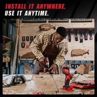Support de fixation pour outils Milwaukee 18V avec vis, système de rangement mural pour garage, compatible perceuse, scie, atelier, garage