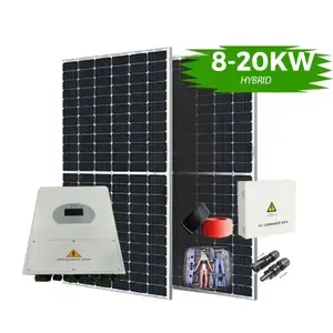 Onduleur Offre Spéciale 5Kw 10Kw 20Kw 30Kw Système d'énergie solaire Ensemble hybride complet avec batterie Norme européenne