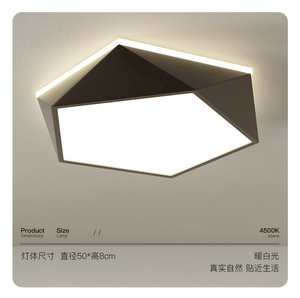 Lámpara Colgante Cuadrada Moderna de Madera con Acabado Dorado, LED 6000K Luz Diurna de Espectro Completo, CRI 90, Garantía de 3 Años, Regulable, para Sala de Estar - Product Image 3
