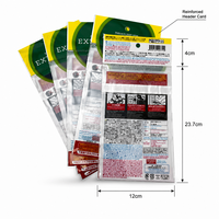 Sacs à en-tête en BOPP transparents avec logo personnalisé, pochettes en plastique OPP autocollantes pour bijoux, vêtements, vente au détail, écouteurs, ordinateurs, projecteurs