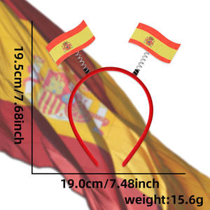 2026 China VS-<span class=keywords><strong>Canada</strong></span>-Mexico Fans Haarband met vlag en strik voor cheerleaders, gemaakt met semi-manuele semi-mechanische techniek - Product Image 1