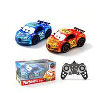 Coche de Control Remoto de Dibujos Animados con Función Completa de Avance, Retroceso, Izquierda y Derecha, Regalo de Cumpleaños Perfecto para Niños Pequeños, Juguete de Coche Deportivo RC de Dibujos Animados