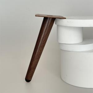Urniture-Accesorios de metal cónico para muebles, patas de madera para sofá, nogal - Product Image 5