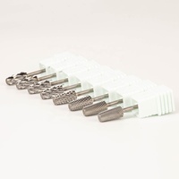 Fraise à ongles professionnelle en carbure de tungstène conique à barillet large, 3/32 po avec chanfrein, E-File F M C XC 2XC 3XC 4XC