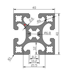 Shanghai Minjian Aluminum Industry Aluminum Profile 4040hf National Standard Right Angle Aluminum Profile Robot Fence Frame - Product Image 3